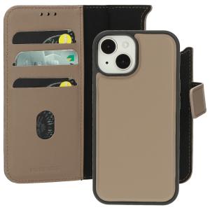 Mobiparts Leather 2 in 1 Wallet Case Apple iPhone 15 Taupe