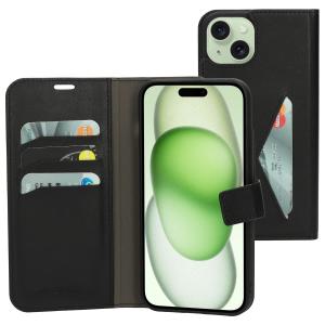 Mobiparts Classic Wallet Case Apple iPhone 15 Plus Black