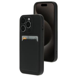 Mobiparts Classic TPU Case with Cardholder Apple iPhone 15 Pro Matt Black