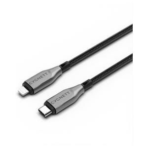 Cygnett Armoured Braided Lightning to USB-C Cable 50cm Black