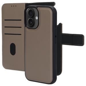 Mobiparts Leather 2 in 1 Wallet Case Apple iPhone 16 Taupe