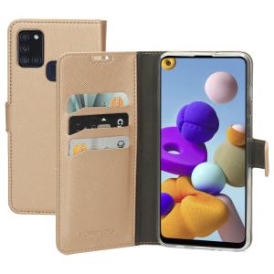 Mobiparts Saffiano Wallet Case Samsung Galaxy A21s (2020) Copper