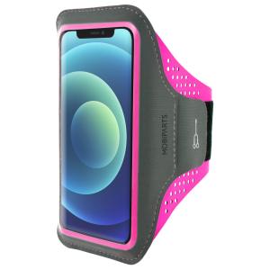 Mobiparts Comfort Fit Sport Armband Apple iPhone 12 Mini Neon Pink