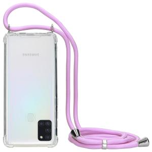 Mobiparts Lanyard Case Samsung Galaxy A21s (2020) Violet Cord