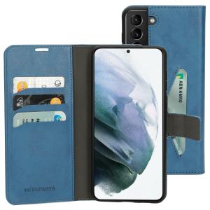 Mobiparts Classic Wallet Case Samsung Galaxy S21 Plus Steel Blue