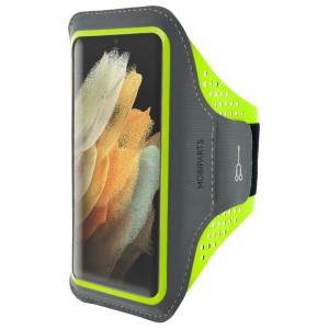 Mobiparts Comfort Fit Sport Armband Samsung Galaxy S21 Ultra Neon Green