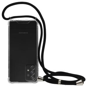 Mobiparts Lanyard Case Samsung Galaxy A72 (2021) 4G/5G Black Cord