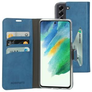 Mobiparts Classic Wallet Case Samsung Galaxy S21 FE (2022) Steel Blue