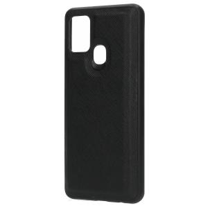 Casetastic Saffiano  Backcover Samsung Galaxy A21s (2020) Black