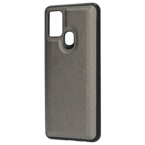 Casetastic Saffiano Backcover Samsung Galaxy A21s (2020) Silver