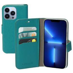 Mobiparts Saffiano Wallet Case Apple iPhone 13 Pro Turquoise