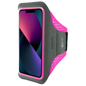 Mobiparts Comfort Fit Sport Armband Apple iPhone 13 Mini Neon Pink