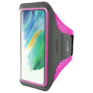 Mobiparts Comfort Fit Sport Armband Samsung Galaxy S21 FE (2022) Neon Pink