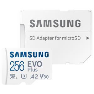 Samsung MicroSD EVO Plus (2021)  256GB + Adapter (130MB/s Class 10)