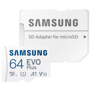 Samsung MicroSD EVO Plus (2021) 64GB + Adapter (130MB/s Class 10)