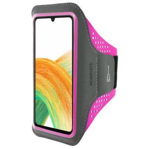 Mobiparts Comfort Fit Sport Armband Samsung Galaxy A33 5G (2021) Neon Pink