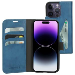 Mobiparts Classic Wallet Case Apple iPhone 14 Pro Steel Blue