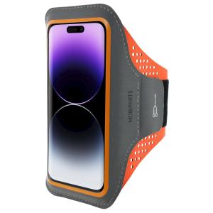 Mobiparts Comfort Fit Sport Armband Apple iPhone 14 Pro Neon Orange