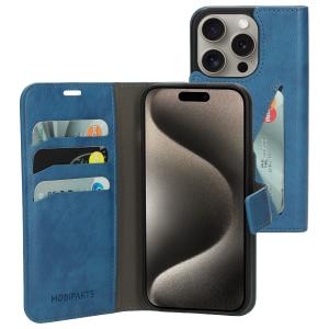 Mobiparts Classic Wallet Case Apple iPhone 15 Pro Steel Blue