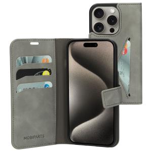 Mobiparts Classic Wallet Case Apple iPhone 15 Pro Granite Grey