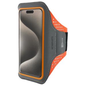 Mobiparts Comfort Fit Sport Armband Apple iPhone 15 Pro Neon Orange