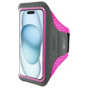 Mobiparts Comfort Fit Sport Armband Apple iPhone 15 Neon Pink