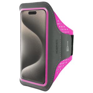 Mobiparts Comfort Fit Sport Armband Apple iPhone 15 Pro Neon Pink