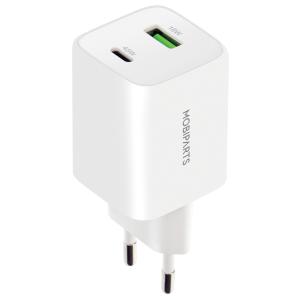 Mobiparts GaN Wall Charger USB-C/USB-A PD 3.0/QC 45W White