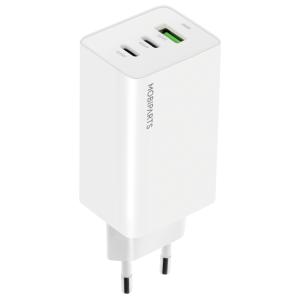 Mobiparts GaN Wall Charger USB-Cx2/USB-A PD 3.0/QC 65W White