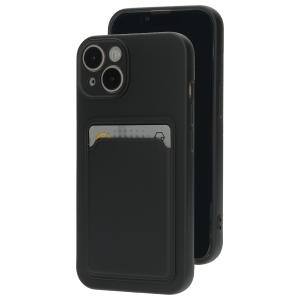 Mobiparts Classic TPU Case with Cardholder Apple iPhone 14 Matt Black