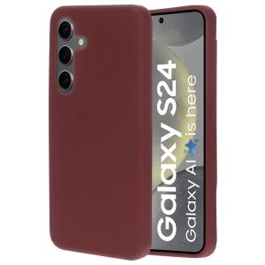 Mobiparts Silicone Cover Samsung Galaxy S24 Plum Red