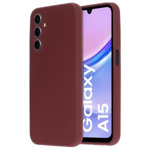 Mobiparts Silicone Cover Samsung Galaxy A15 Plum Red