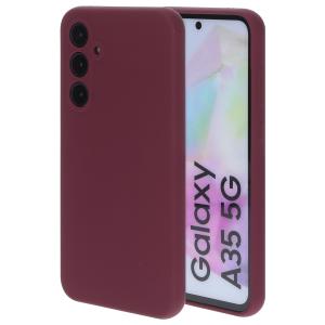 Mobiparts Silicone Cover Samsung Galaxy A35 Plum Red