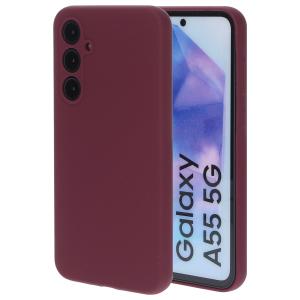 Mobiparts Silicone Cover Samsung Galaxy A55 Plum Red