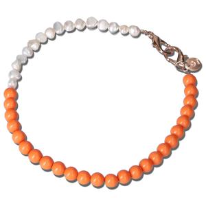 Casetastic Wrist band Beads and Pearls - Orange (30cm)