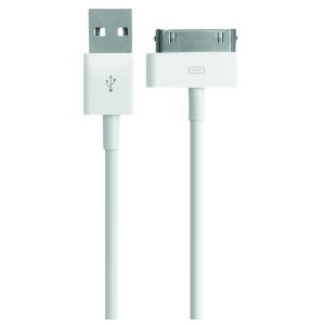 Mobiparts Apple 30 Pin to USB Cable 2.4A 1m White