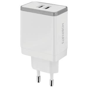 Mobiparts Wall Charger Dual USB 12W/2.4A White