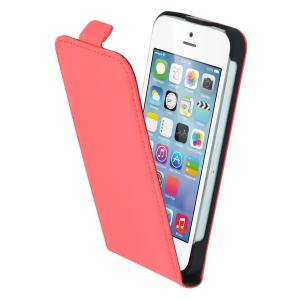 Mobiparts Premium Flip Case Apple iPhone 5/5S/SE Peach Pink