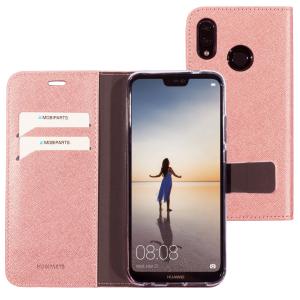 Mobiparts Saffiano Wallet Case Huawei P20 Lite Pink