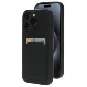 Mobiparts Classic TPU Case with Cardholder Apple iPhone 15 Pro Max Matt Black