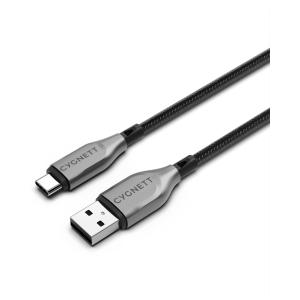 Cygnett Armoured Braided USB-C to USB Cable 50cm Black