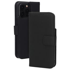 Mobiparts Leather Wallet Case Apple iPhone 15 Pro Max Black (MagSafe Compatible)