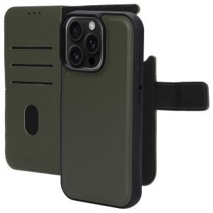 Mobiparts Leather 2 in 1 Wallet Case Apple iPhone 16 Pro Green