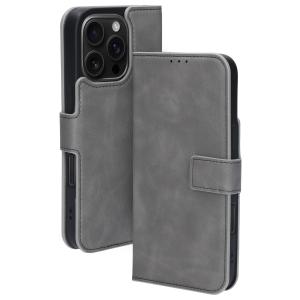 Mobiparts Classic Wallet Case Apple iPhone 16 Pro Granite Grey (MagSafe Compatible)
