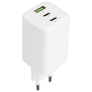 Mobiparts GaN Wall Charger USB-Cx2/USB-A PD 3.0/QC 65W White V2