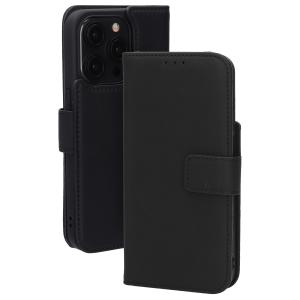 Mobiparts Leather Wallet Case Apple iPhone 15 Pro Black (MagSafe Compatible)
