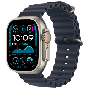 Watch Ultra 2 GPS + Cellular 49mm Natural Titanium Case with Navy Ocean Band