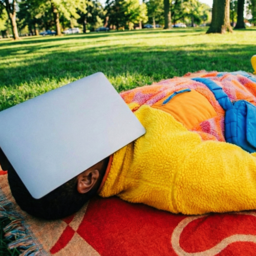 chilling in the park