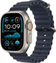 Watch Ultra 2 GPS + Cellular 49mm Natural Titanium Case with Navy Ocean Band